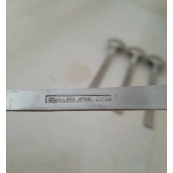 Vintage Stainless Japan Grapefruit Fruit Spoons Lot of 4 - Picture 4 of 4